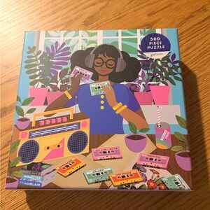 Galison Vibrant Cassette Puzzle for Kids